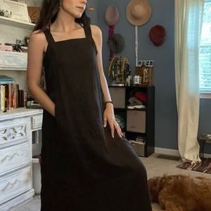 Eileen Fisher organic linen dress w/ square top neckline